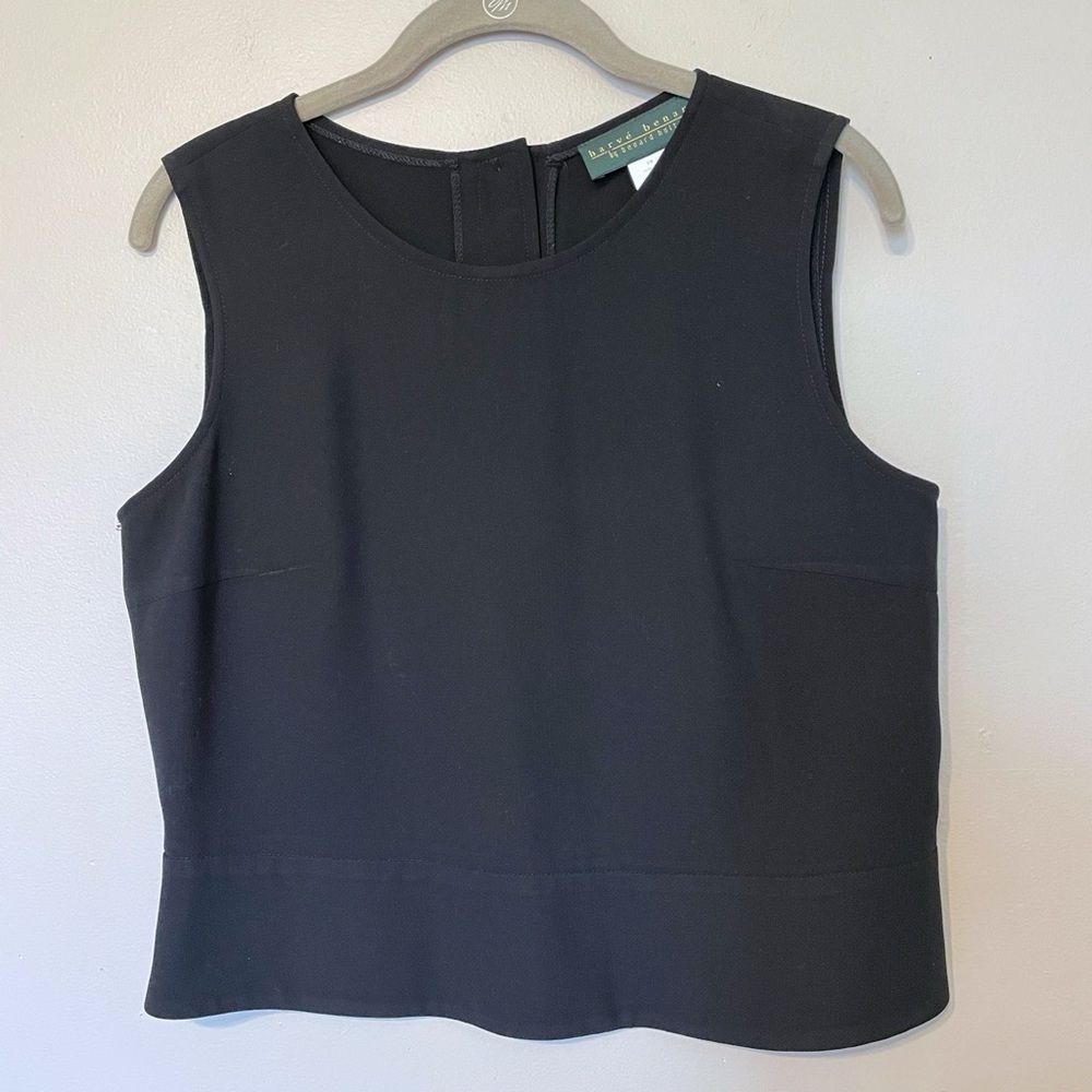 Harve Bernard by Bernard Holtzman Sleeveless Blk Top Sz 10